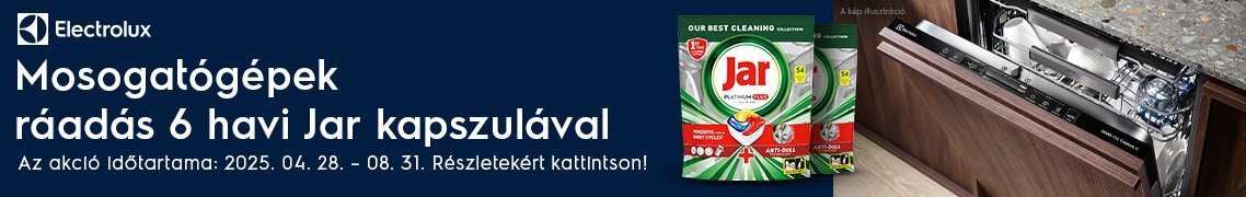 Mosogatógépek ráadás 6 havi Jar kapszulával