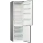 Gorenje NRK6202ES4 alulfagyasztós kombinált hűtőszekrény, szürke, nofrost, 200 cm, 235/96 l, ionair + multiflow, adapttech, fastfreeze