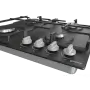Gorenje G641EXB beépíthető gázfőzőlap, 60cm, elölgombos vezérlés, egykezes szikragyújtás, öntöttvas edénytartó rács, fekete acéllap