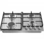 Gorenje G641EX beépíthető gázfőzőlap, 60cm, elölgombos vezérlés, egykezes szikragyújtás, öntöttvas edénytartó rács, inox