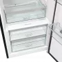 Gorenje R619EABK6 hűtőszekrény, fekete, 185 cm, 398 l, adapttech, freshzone, crispzone, digitális kijelző az ajtón