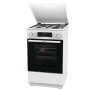 Gorenje GK5C42WJ kombinált tűzhely, fehér, 50 cm, 62 l, pizza funkció, aquaclean tisztítás, led kijelző, fém tető