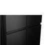 Hisense RQ5P470SAFD MultiDoor hűtőszekrény, fekete, 178.5cm, 304/179 liter, wifi, nofrost, gyors hűtés, multi air flow