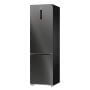 Gorenje NRB620C61BX4WFE alulfagyasztós kombinált hűtőszekrény, fekete inox, nofrost, 203 cm, 283/130 l, wifi, inverter kompresszor, gyors hűtés, multiflow