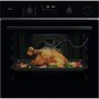 AEG TR6PB531SB SteamCrisp beépíthető gőzsütő, fekete, wifi, pirolitikus tisztítás, maghőmérő, 72 l, teleszkópos sütősín, led kijelző
