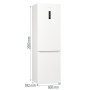 Gorenje NRK620DA2W4 alulfagyasztós kombinált hűtőszekrény, fehér, nofrost, 200 cm, 235/96 l, ionair + multiflow, adapttech, fastfreeze