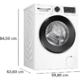 Bosch WGG244F3BY elöltöltős mosógép, 9 kg, 1400 f/p., touchcontrol, i-dos, antistain, hygieneplus, ecosilencedrive, iron assist