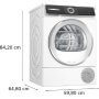 Bosch WQH246D3BY hőszivattyús szárítógép, 9 kg, exclusive, wifi, döntött prémium érintőkijelző, selfcleaning kondenzátor, szárítókosár