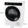 Gorenje DPNA92WIFI  hőszivattyús szárítógép, 9 kg, led kijelző, twinair, airrefresh, gyűrődésmentesítés, ágynemű program