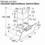 DWK87FN60 Beépítési méretrajz