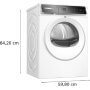 Bosch WRB247CEBY hőszivattyús szárítógép, 9 kg, wifi, döntött nagyméretű érintőkijelző, selfcleaning kondenzátor, vasaláskönnyítés