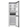 Hisense RB3K330SAIE alulfagyasztós kombinált hűtőszekrény, inoxlook, totalnofrost, 185,6cm, 215/115 l, wifi, multi air flow, metalcooling, gyorsfagyasztás