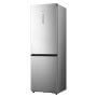 Hisense RB3K330SAIE alulfagyasztós kombinált hűtőszekrény, inoxlook, totalnofrost, 185,6cm, 215/115 l, wifi, multi air flow, metalcooling, gyorsfagyasztás