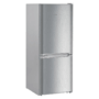 Liebherr CUele231 alulfagyasztós kombinált hűtőszekrény, ezüst, 137 cm, 157/54 l, smartfrost, palacktároló polc, variospace, 38 db(a)