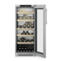 Liebherr WPsd 4652 bortemperáló, ezüst, 145 cm, 272 l - 107 palack, 2 hőmérséklet-zóna, elektronikus vezérlés