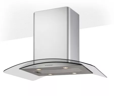 Cata Isla Gamma Glass/X LED sziget páraelszívó, 90 cm, 850 m³/h, elektronikus vezérlés, utószellőztetés funkció, led világítás