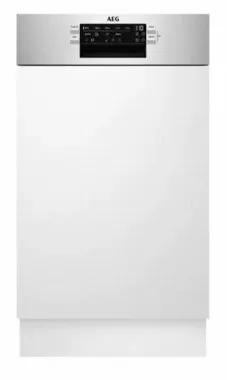 Aeg FEE73517PM beépíthető keskeny mosogatógép, 45 cm, kezelőpaneles, 10 teríték, maxiflex fiók, extrahigiénia, xtrapower, softgrip, 44 db(a)
