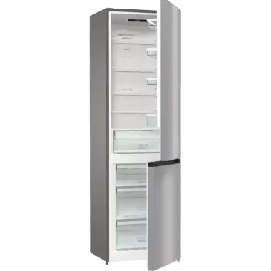 Gorenje NRK6202ES4 alulfagyasztós kombinált hűtőszekrény, szürke, nofrost, 200 cm, 235/96 l, ionair + multiflow, adapttech, fastfreeze