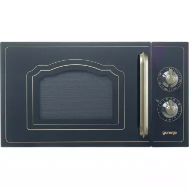 Gorenje mikrohullámú sütő MO4250CLB, matt fekete, 20 liter, classico design, kombinált üzemmód, kvarc grill, 5 teljesítményfokozat