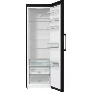 Gorenje R619EABK6 hűtőszekrény, fekete, 185 cm, 398 l, adapttech, freshzone, crispzone, digitális kijelző az ajtón