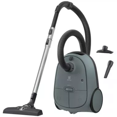 Electrolux EB61C1OG porzsákos porszívó, óceánzöld, s-bag®, dustmagnet szívófej, kárpit- és résszívófej, mosható hygenie filter 12, 550 w