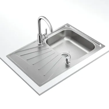 Tekaway Starbright 45 rozsdamentes mosogatótálca + csaptelep + adagoló szett, praktikus rozsdamentes garnitúra 3in1, 45 cm-es szekrénybe építhető