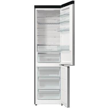 Gorenje NRB620C61X4WFE alulfagyasztós kombinált hűtőszekrény, inox, nofrost, 203 cm, 283/130 l, wifi, inverter kompresszor, gyors hűtés, multiflow, adapttech