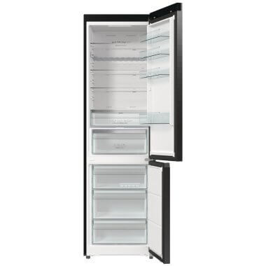 Gorenje NRB620C61BX4WFE alulfagyasztós kombinált hűtőszekrény, fekete inox, nofrost, 203 cm, 283/130 l, wifi, inverter kompresszor, gyors hűtés, multiflow
