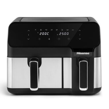 Hisense HAF2900D Air Fryer sütő, fekete, 2 különálló kosár, szabályozható hőmérséklet, érintővezérlés, kivehető kosár, led kijelző