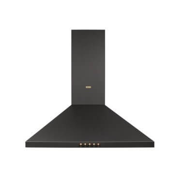 Evido Onda 60A fali kürtős páraelszívó, 60 cm, 415m3/óra, rusztikus desgin, nyomógombos vezérlés, led világítás, antracit/bronz