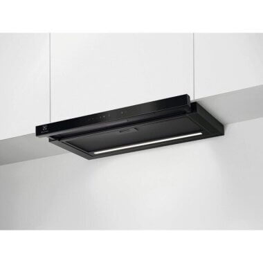 Electrolux LFP816K beépíthető teleszkópos páraelszívó, fekete, 60 cm, 650 m3/óra, felső szekrénybe építhető, silencetech, hob2hood, 2db zsírszűrő