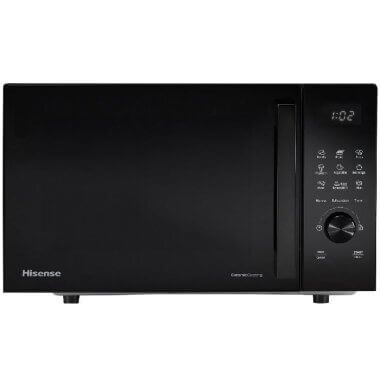 Hisense mikrohullámú sütő H23MOBSD1H, fekete, 23 liter, 800 w, 10 teljesítményfokozat, kerámia bevonat, grill nélkül
