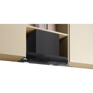 Neff D67XDP2S0 beépíthető teleszkópos páraelszívó, fekete, 60 cm, 433 m³/h, felső szekrénybe építhető, 2 zsírszűrő, ecosilence drive motor