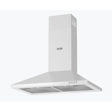 Evido Tricol 60W fali kürtős páraelszívó, fehér, 60 cm, 348m3/óra, nyomógombos vezérlés, led világítás