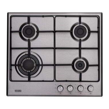 Evido Valeo 60FX beépíthető gázfőzőlap, 60 cm, 4 gázégő, elölgombos vezérlés, szikragyújtás, zománcozott edénytartók