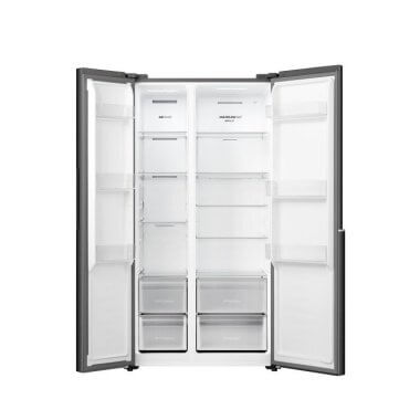 Gorenje NRS917E41BX side-by-side hűtőszekrény, fekete, nofrost, inverteres, multiflow 360, fastfreeze, supercool, 178,6 cm, 347/197 l, crispzone